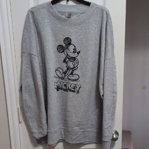 Sketched Mickey Mouse Oversized Sweatshirt